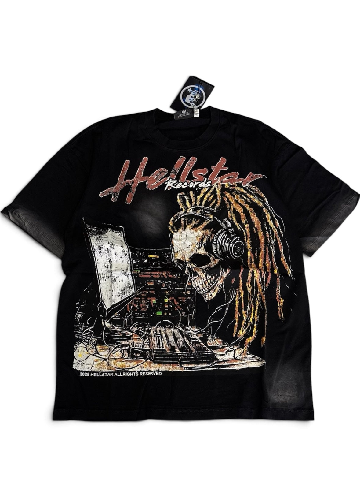 Hellstar Records Skull DJ Tee - Black (XL)