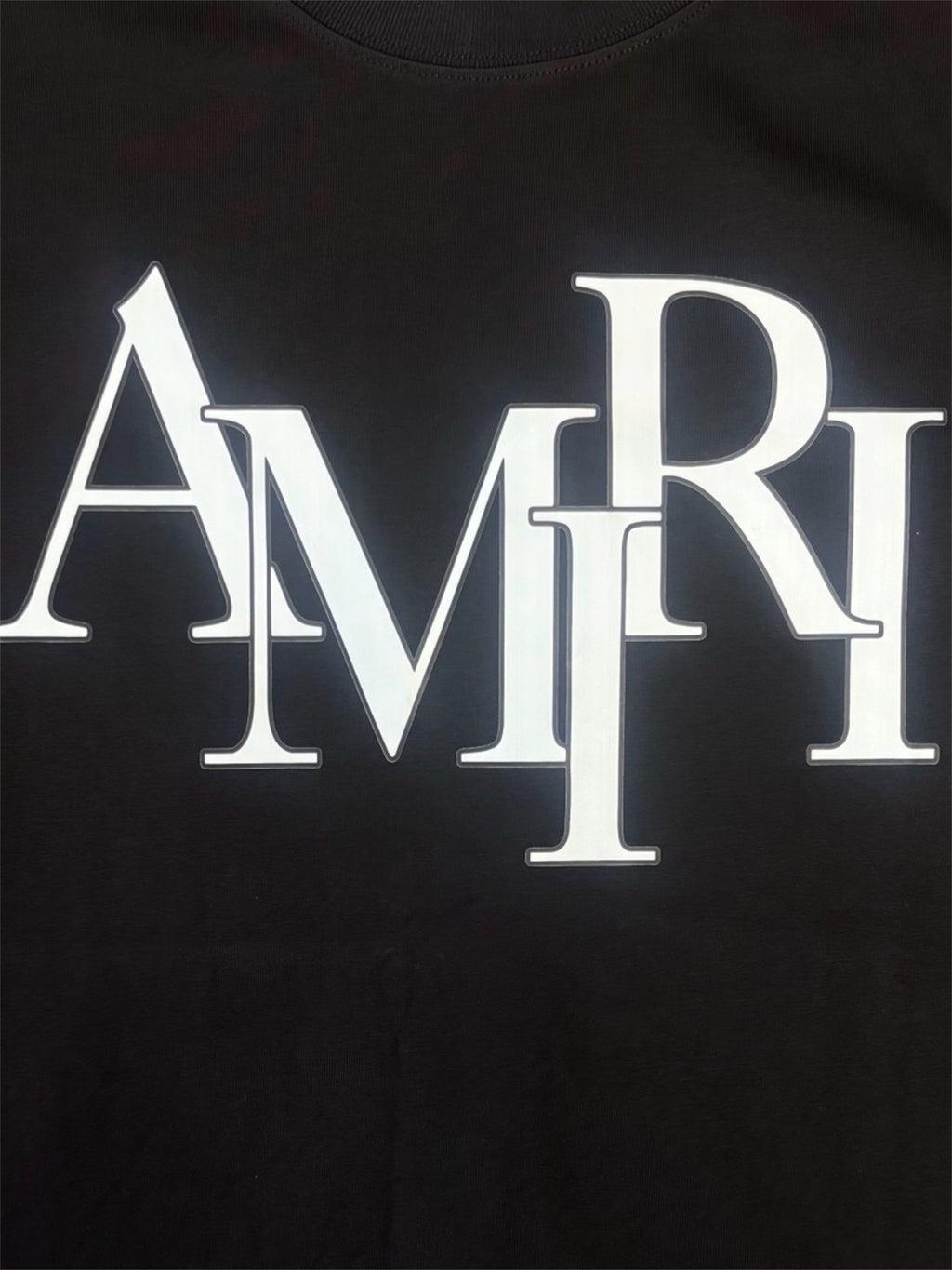 AMIRI Stacked Logo Tee - Black