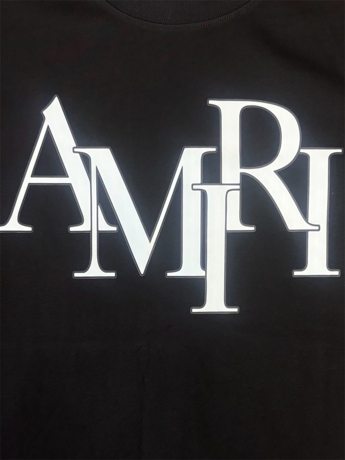 AMIRI Stacked Logo Tee - Black