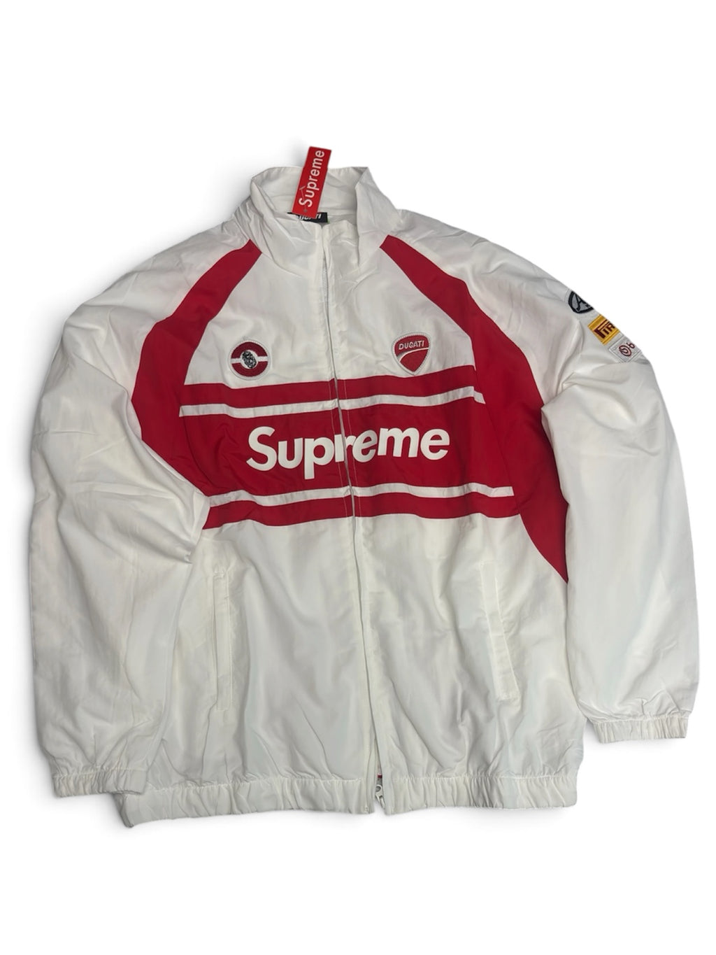 Supreme Ducati Track Jacket - White/Red