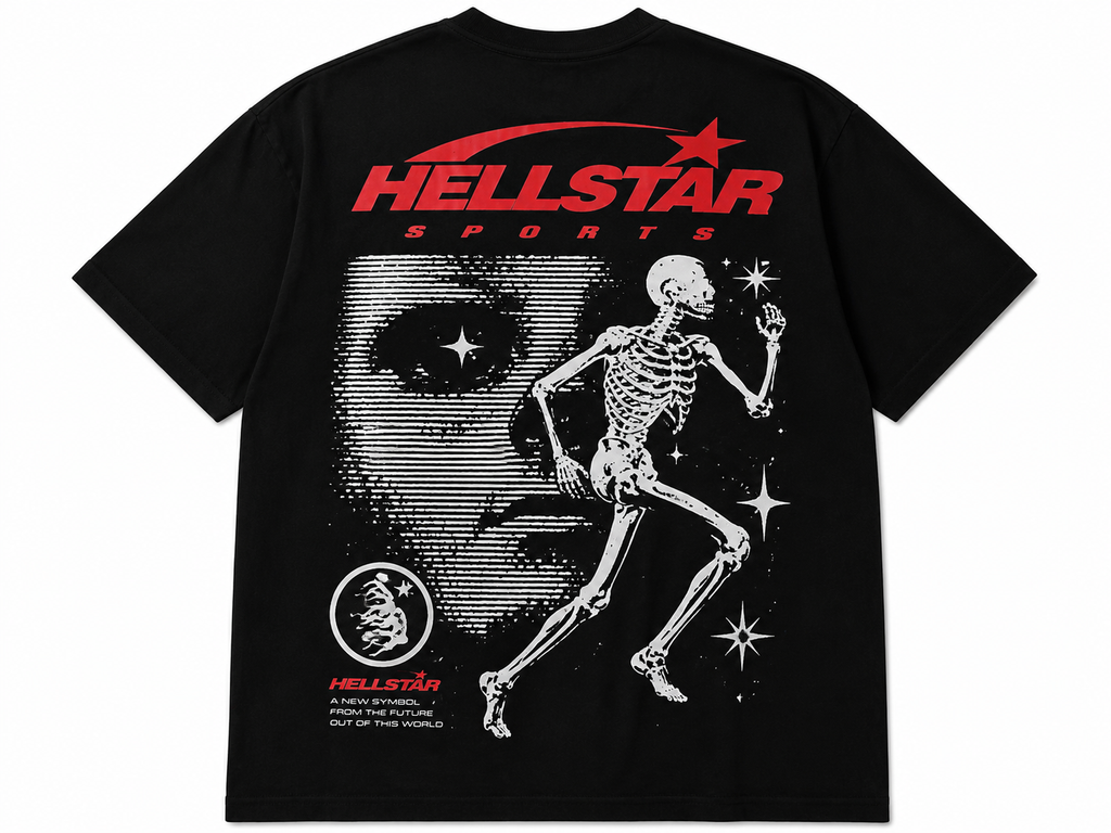 Hellstar Sports Skeleton Black T-Shirt