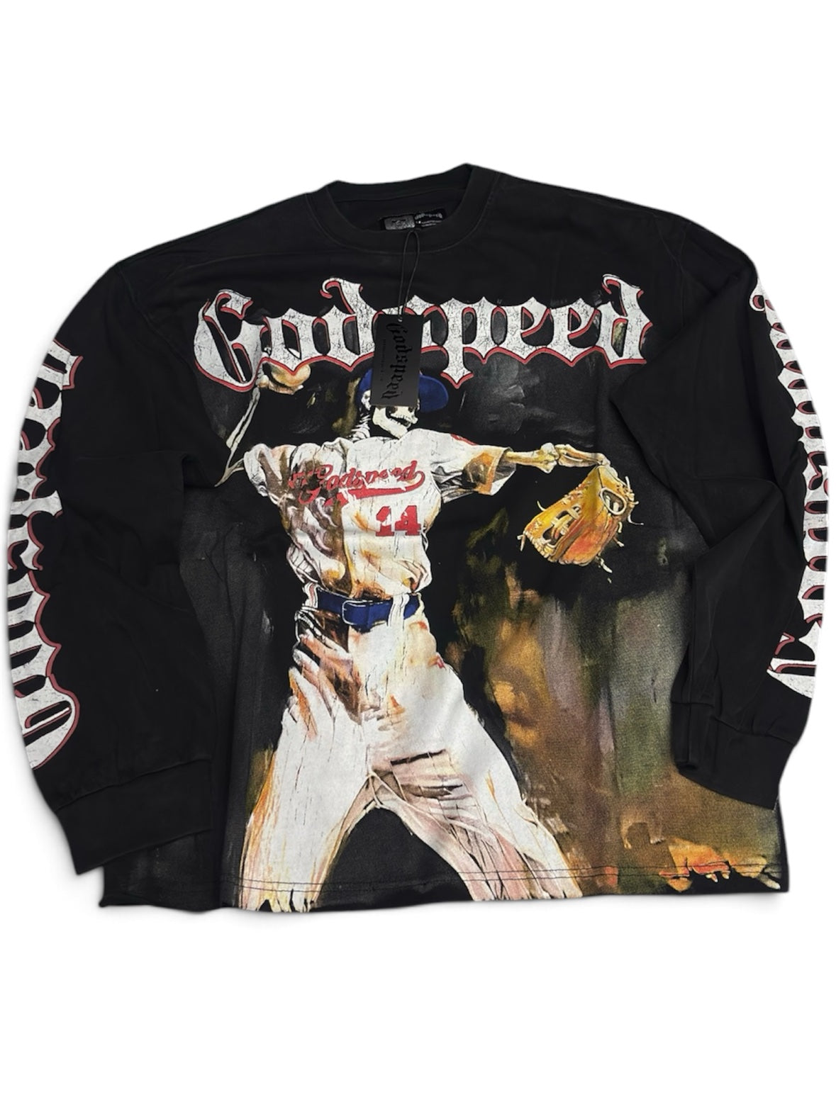 Godspeed Baseball Skeleton Long Sleeve - Black (L)