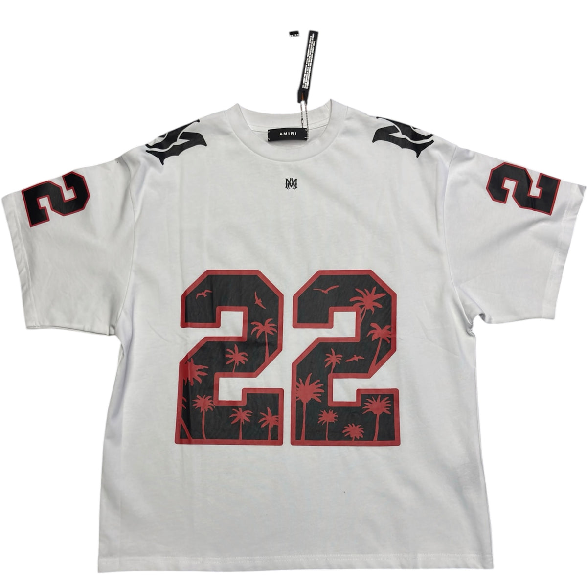 AMIRI 22 Palm Tree Graphic T-Shirt – White / Black / Red