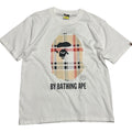 BAPE Check Ape Head Tee - White (XL)