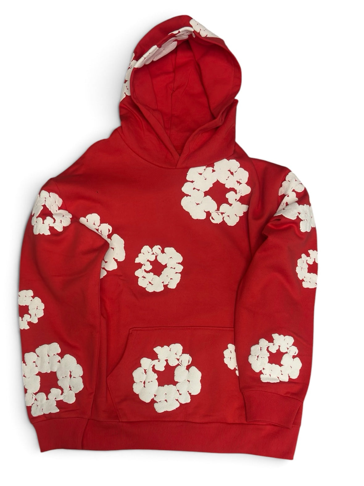 Floral Wreath Hoodie - Red