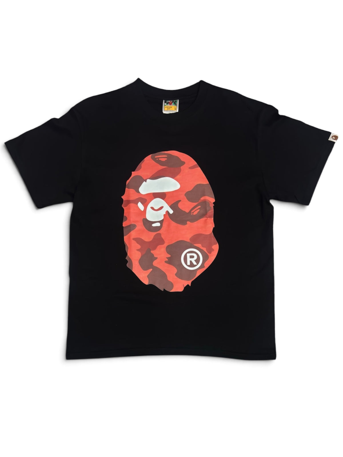 BAPE Red Camo Ape Head Black T-Shirt
