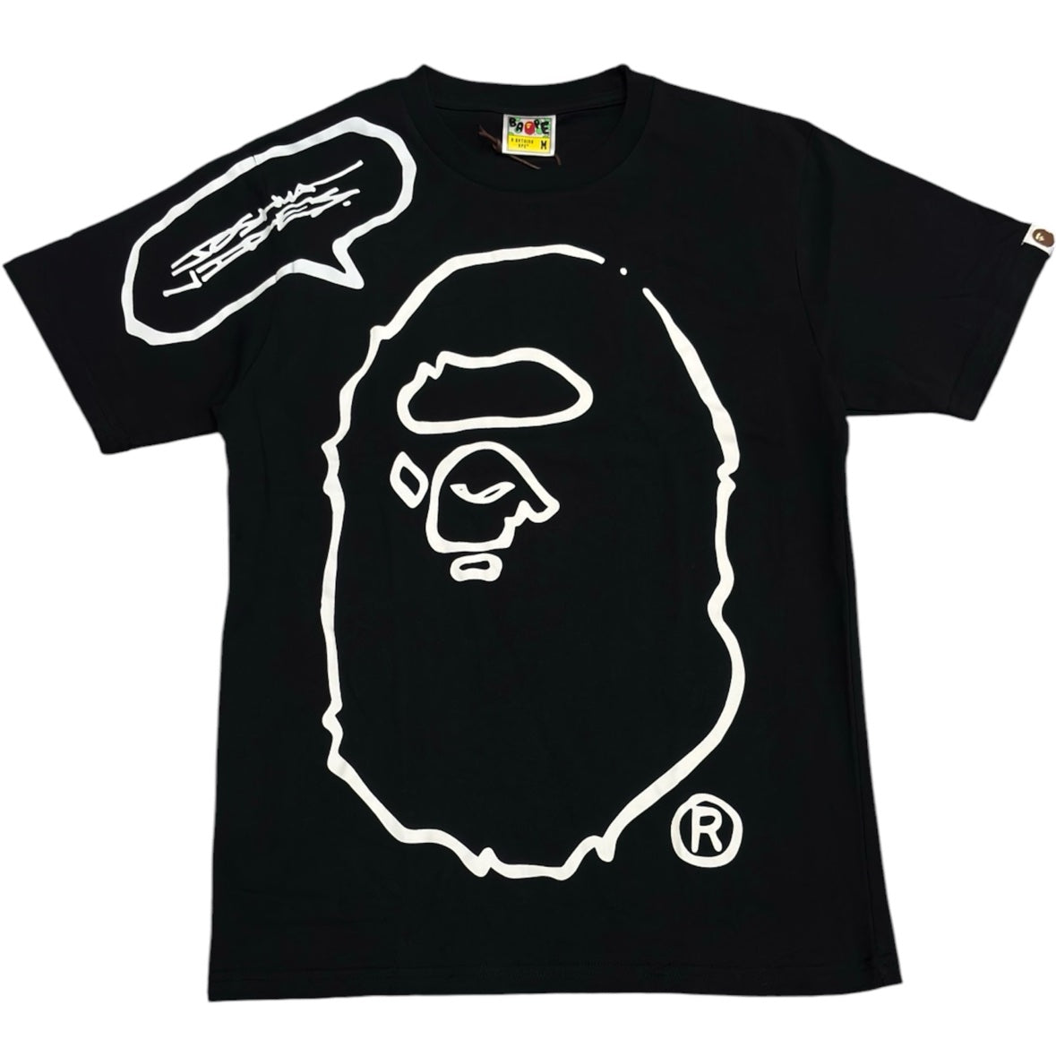 BAPE Ape Head Outline Tee - Black (M)