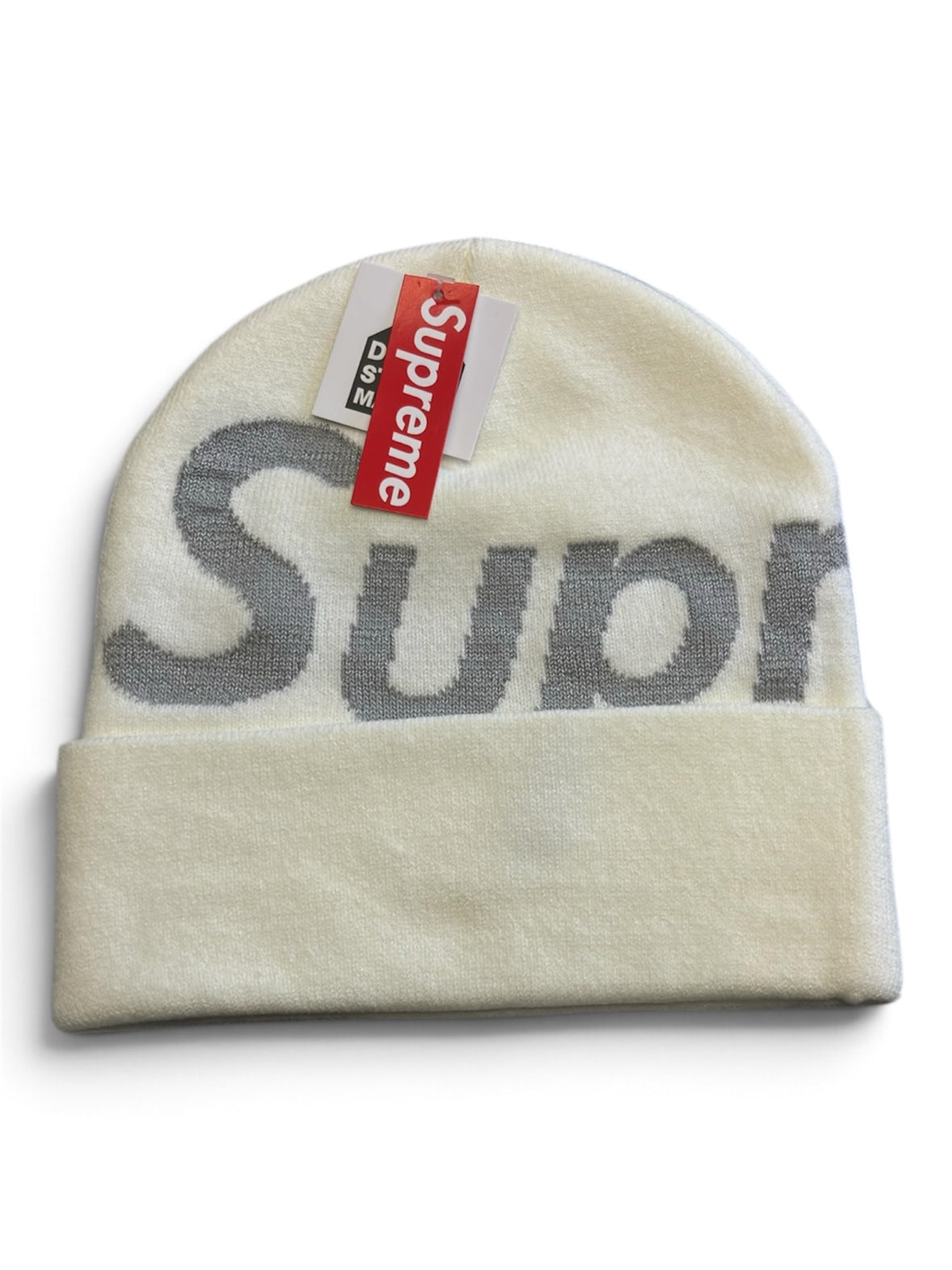 Supreme Big Logo Beanie - White