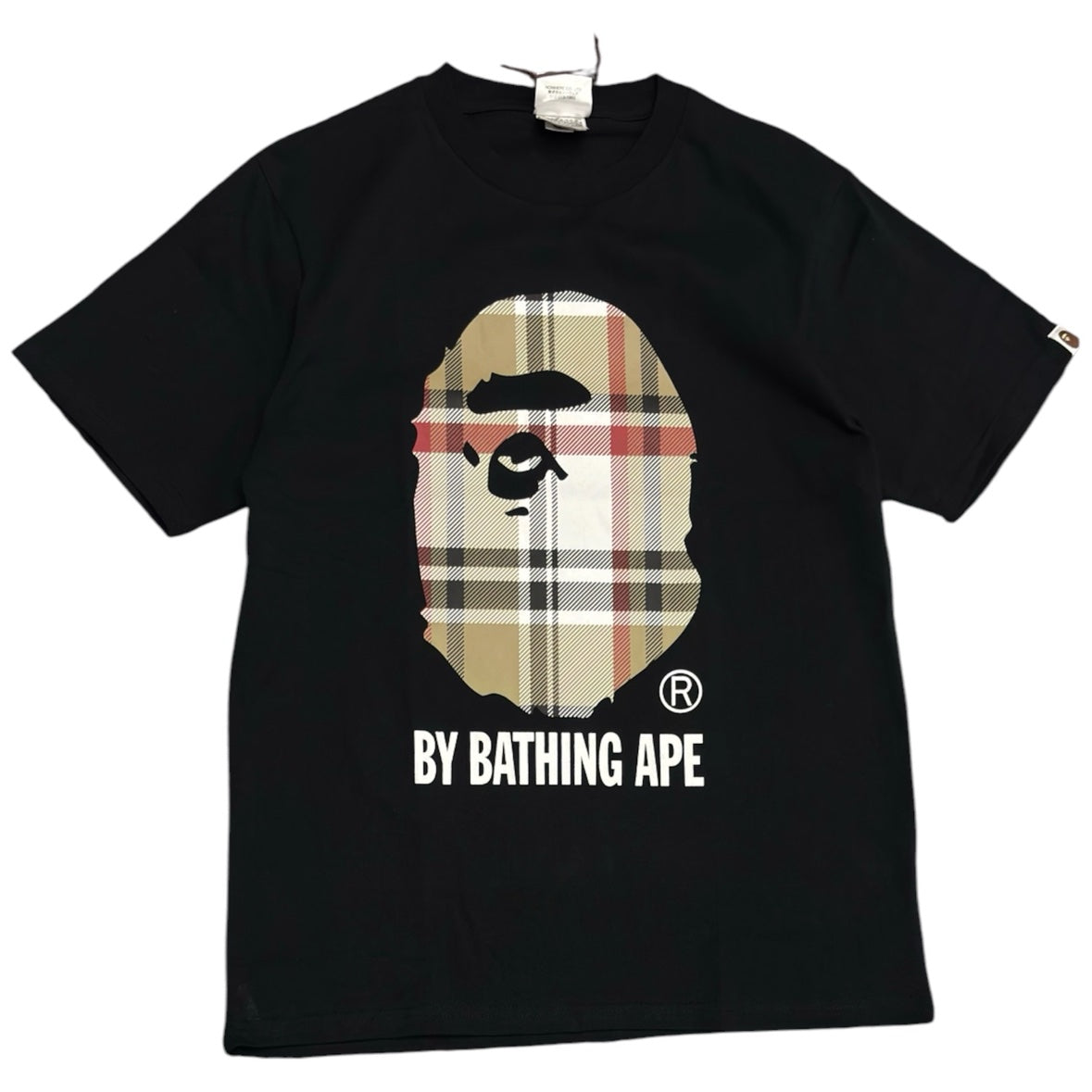 BAPE Check Ape Head Tee - Black (M)