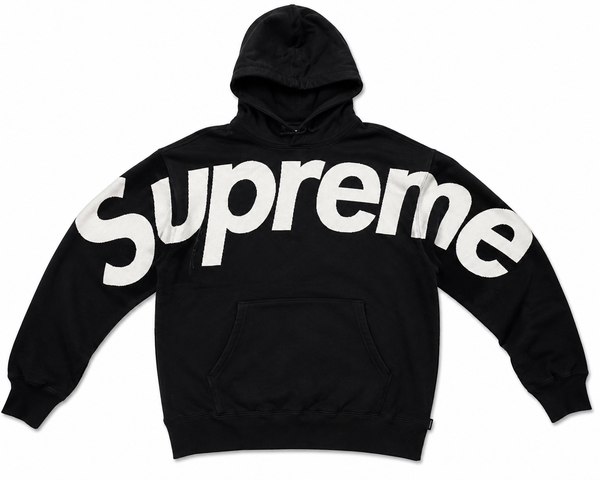 Supreme Big Logo Black Hoodie