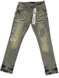 Purple Vertical Logo Jeans - Washed Grey (33)