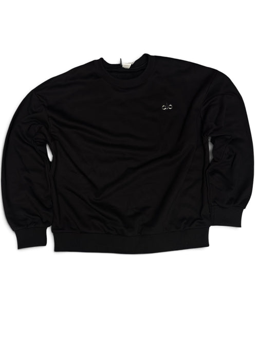 Alo Crewneck & Pants Set - Black (M) - crewneck