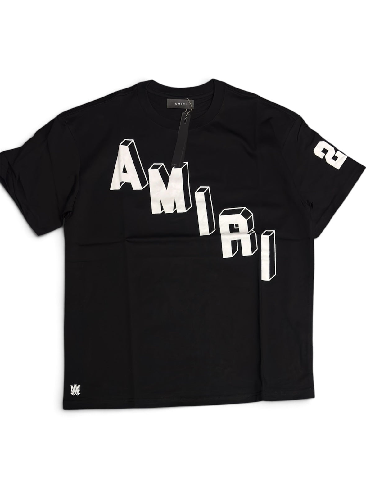 Amiri 3D Diagonal Logo Tee - Black (L)