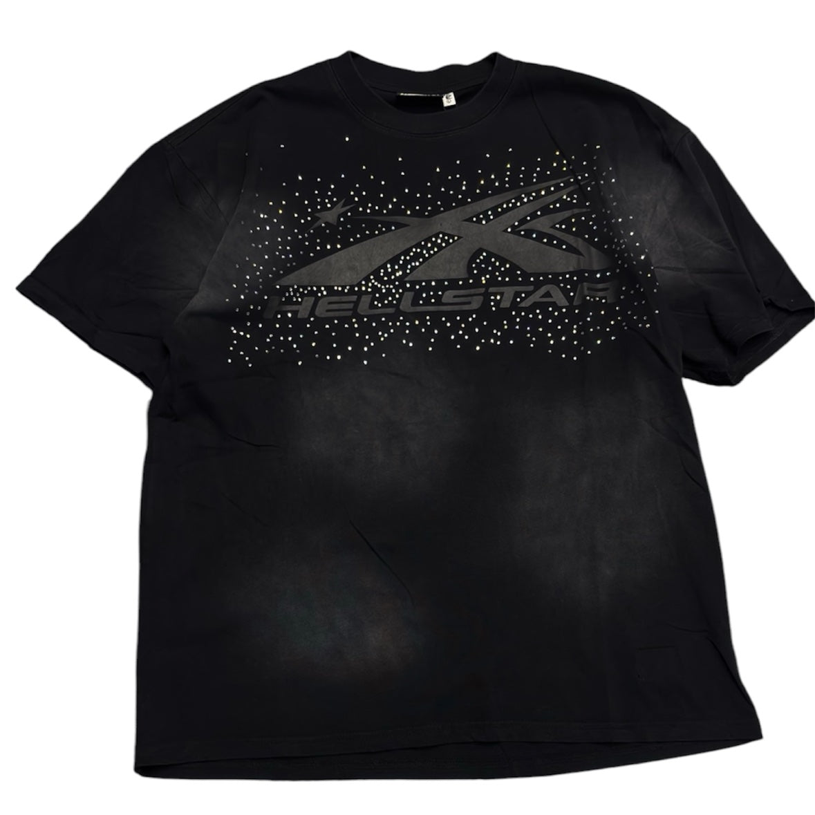 Hellstar Rhinestone Logo Tee - Black (XL)