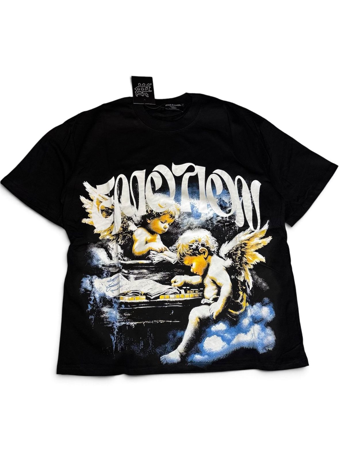 Mixed Emotion Piano Cherubs Tee - Black (L)