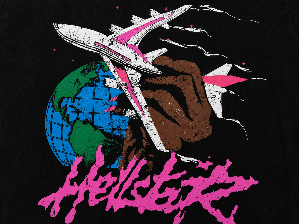 Hellstar Air Globe Graphic Black T-Shirt