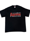 SUPREME - Numbers Logo Tee - Black Red White