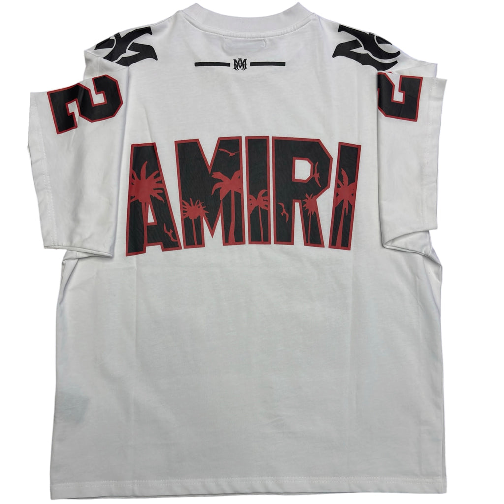AMIRI 22 Palm Tree Graphic T-Shirt – White / Black / Red