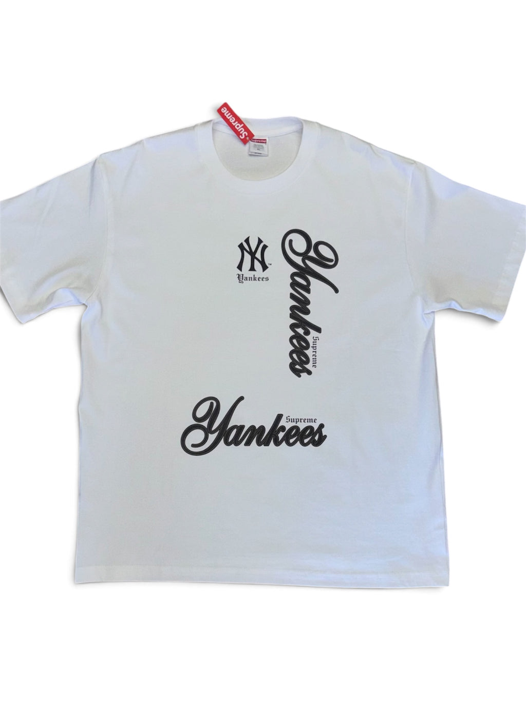 SUPREME - Yankees Logo Tee - White