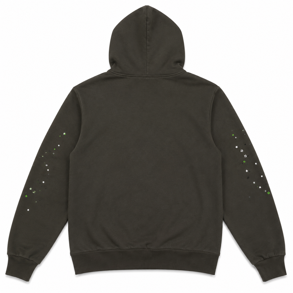 Sp5der Green Web Hoodie - Olive Green (S / M)
