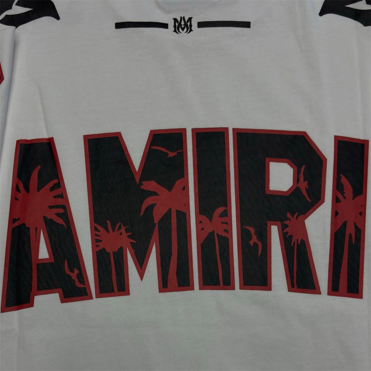 AMIRI 22 Palm Tree Graphic T-Shirt – White / Black / Red