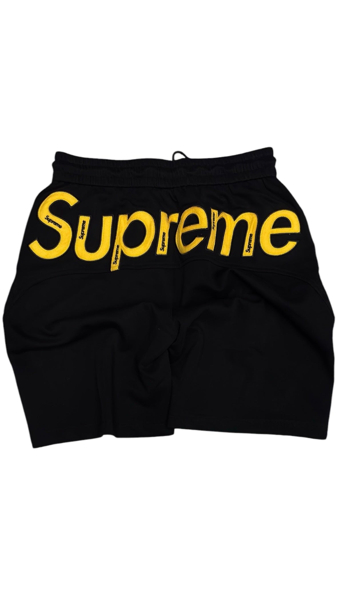 Supreme Sweatshorts - Black (Yellow Logo) (XL)