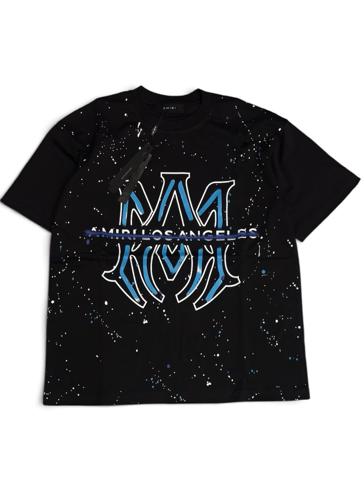 Amiri MA Paint Splatter Tee - Black (XL)