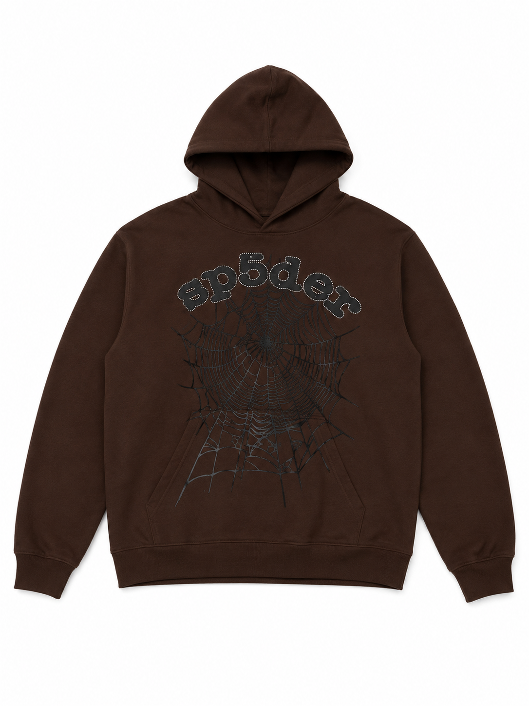 Sp5der Brown Web Hoodie - Brown (L)