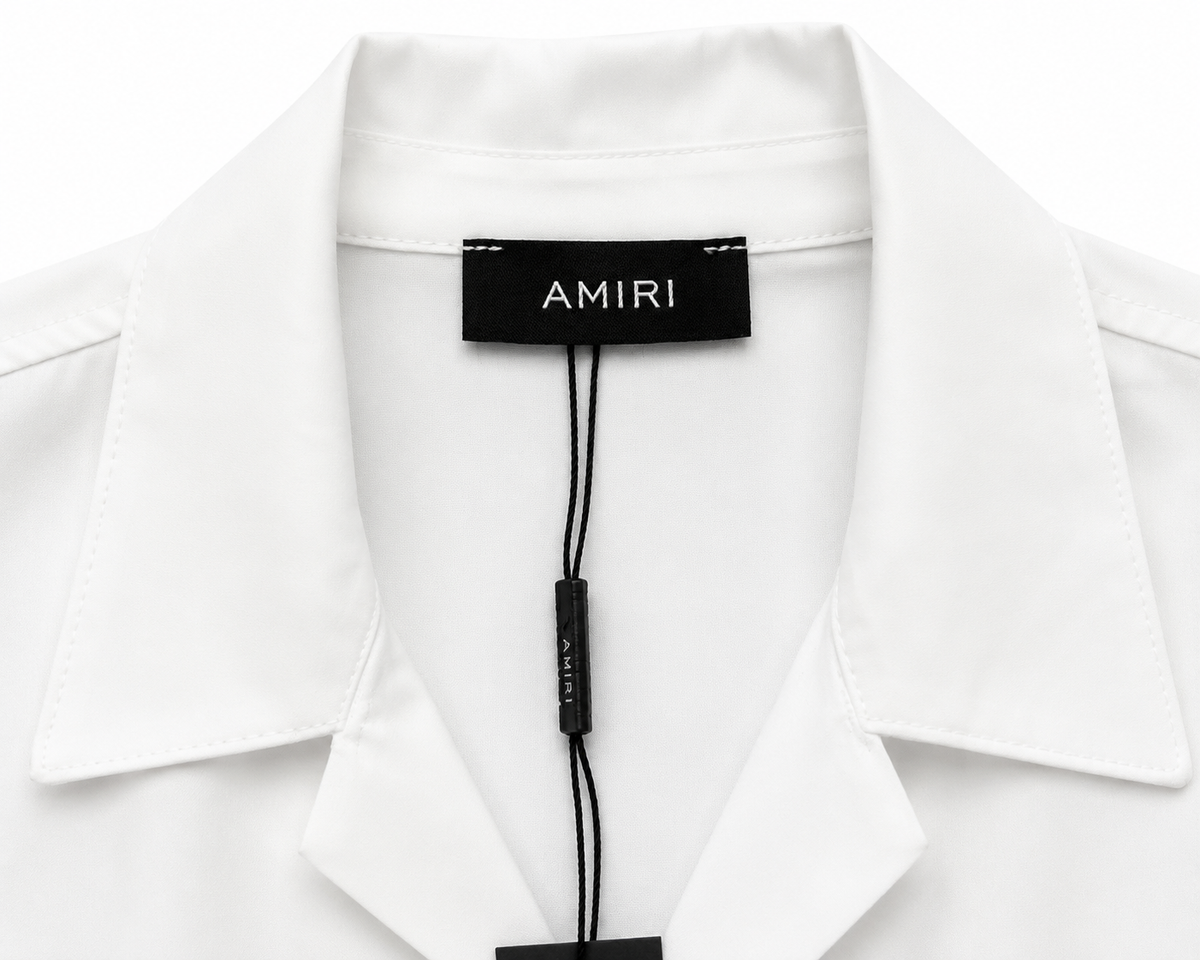AMIRI White Arts District Short Sleeve Button-Up Shirt – Small