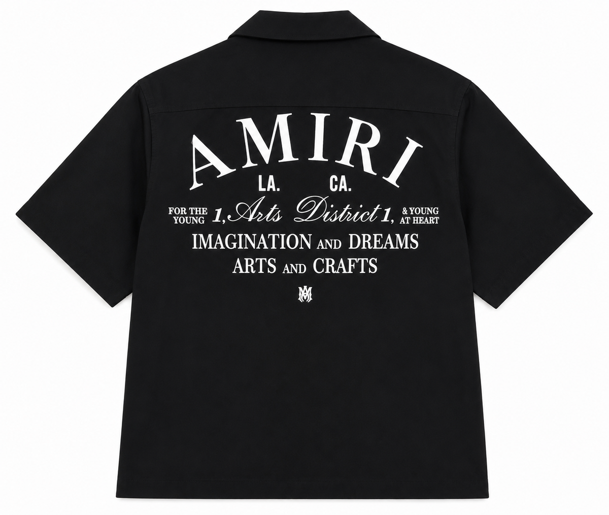 Amiri Arts District Short Sleeve Button-Up Shirt - Black (S)