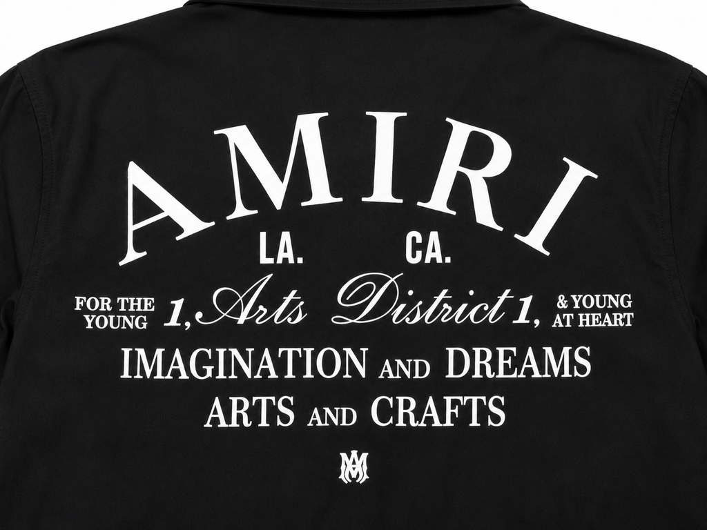 Amiri Arts District Short Sleeve Button-Up Shirt - Black (S)