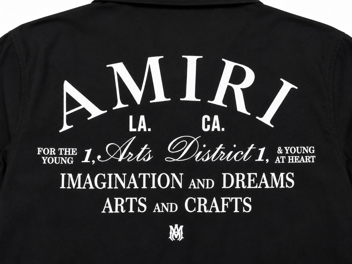 Amiri Arts District Short Sleeve Button-Up Shirt - Black (S)