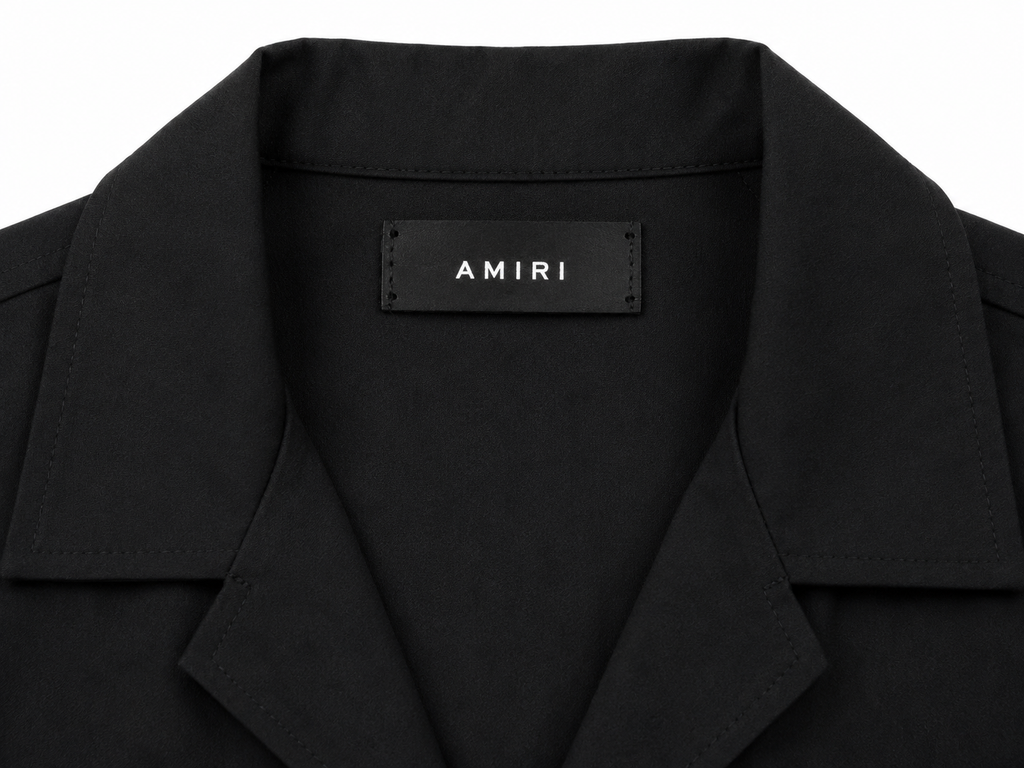 Amiri Arts District Short Sleeve Button-Up Shirt - Black (S)