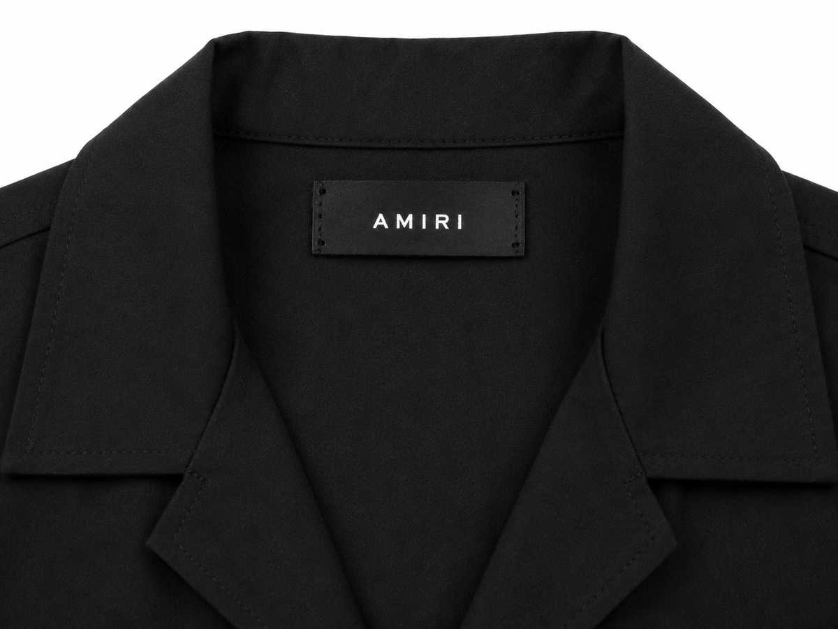 Amiri Arts District Short Sleeve Button-Up Shirt - Black (S)
