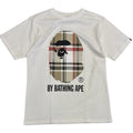 BAPE Check Ape Head Tee - White (M)