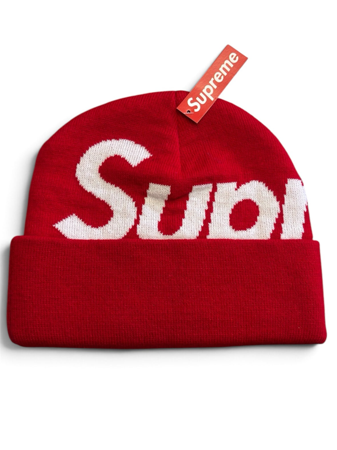 Supreme Big Logo Beanie - Red