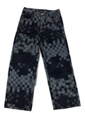 Pixel Check Patchwork Jeans - Grey (32)
