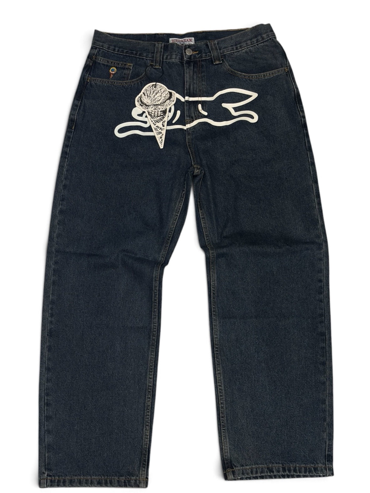 Ice Cream Running Dog Jeans - Dark Blue (32)