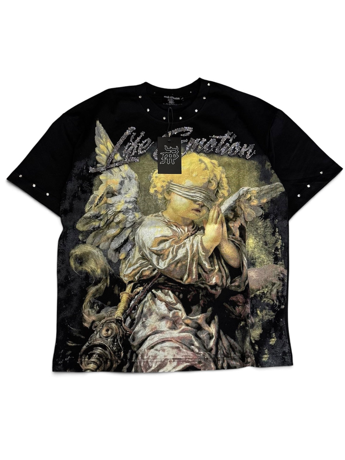 Mixed Emotion Praying Angel Tee - Black (L)