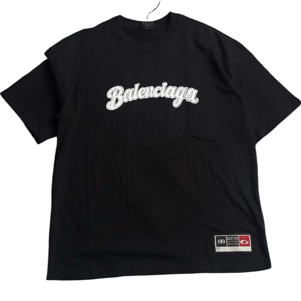 Balenciaga Script Logo Tee - Black (2XL)